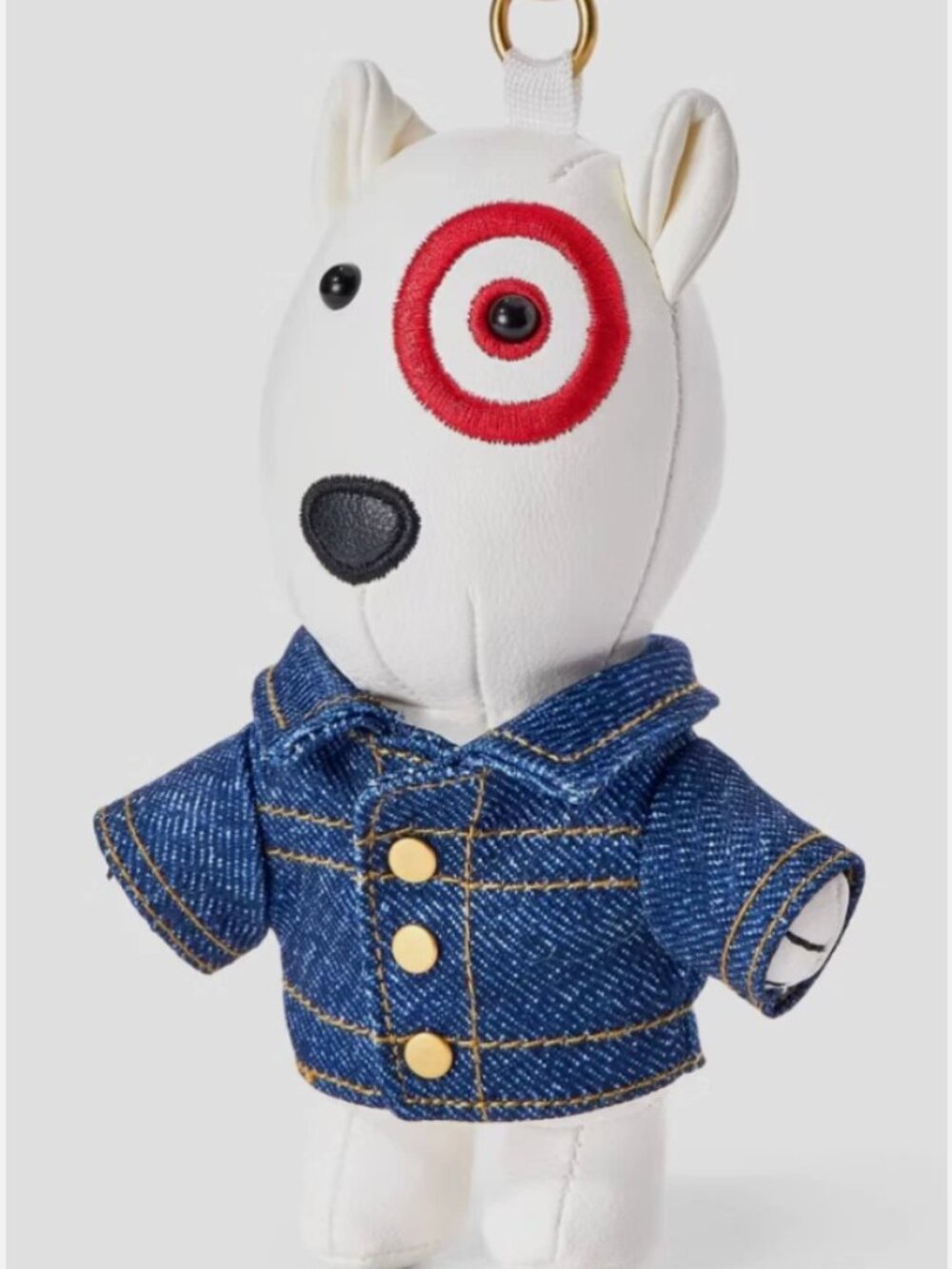 TARGET BLUE JEANS BULLSEYE DOG BAG CHARM KEYCHAIN-UNIVERSAL THREAD-NWT!